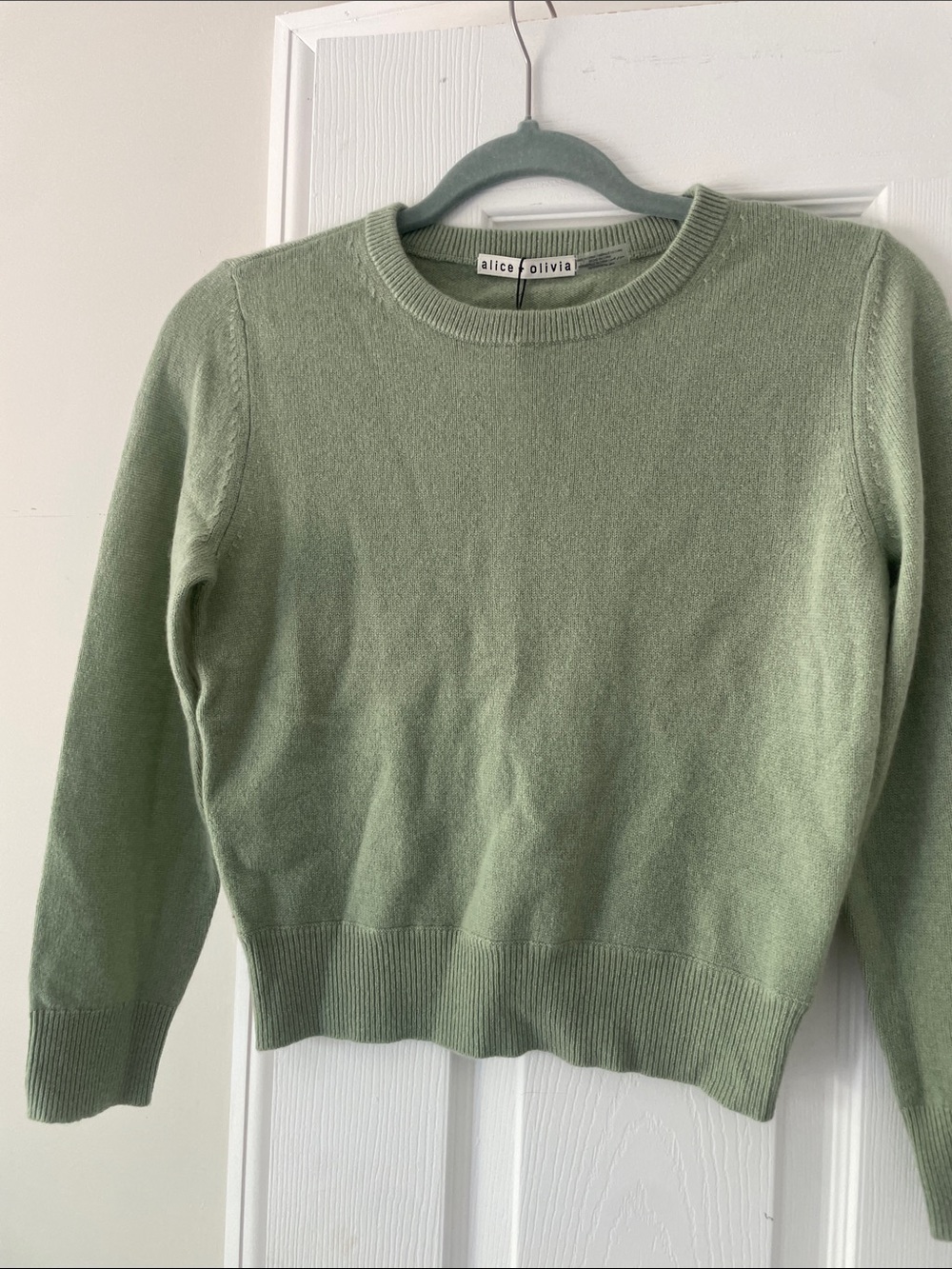 Alice + Olivia Sage Green Crewneck Sweater - Picture 2 of 4